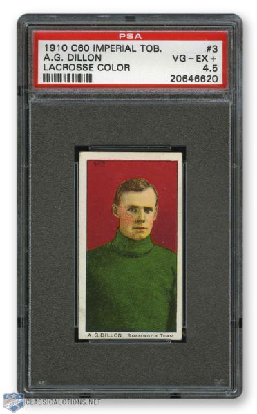 1910-11 Imperial Tobacco C60 #3 A.G. "Gus" Gillon RC - Graded PSA 4.5