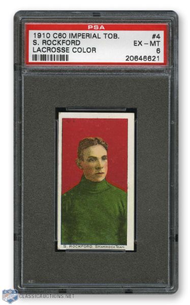 1910-11 Imperial Tobacco C60 #4 S. Rockford RC - Graded PSA 6 - Highest Graded!
