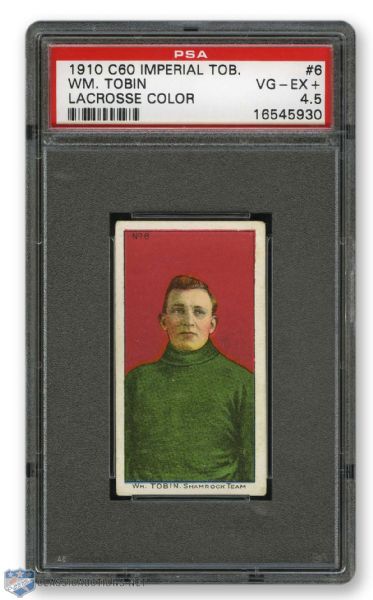 1910-11 Imperial Tobacco C60 #6 William "Bill" Tobin RC - Graded PSA 4.5