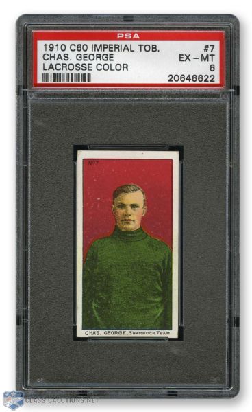1910-11 Imperial Tobacco C60 #7 Charles "Chas." George RC - Graded PSA 6 - Highest Graded!