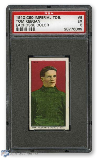 1910-11 Imperial Tobacco C60 #8 Tom Keegan RC - Graded PSA 5