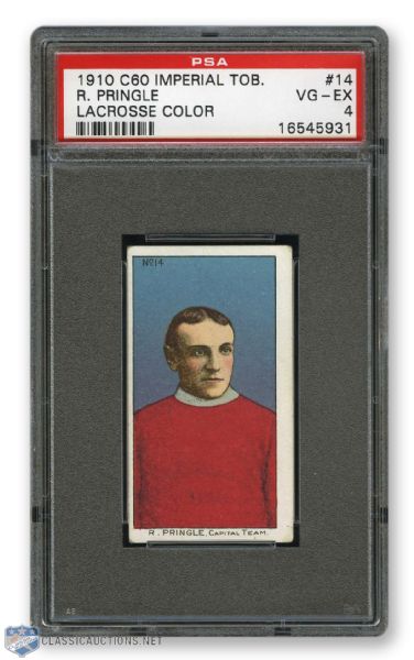 1910-11 Imperial Tobacco C60 #14 Bobby Pringle RC - Graded PSA 4