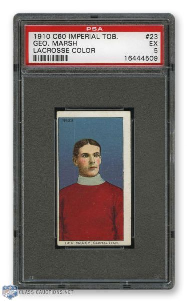 1910-11 Imperial Tobacco C60 #23 George "Dude" Marsh RC - Graded PSA 5 - Highest Graded!