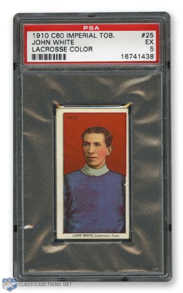 1910-11 Imperial Tobacco C60 #25 John "Big John" White RC - Graded PSA 5