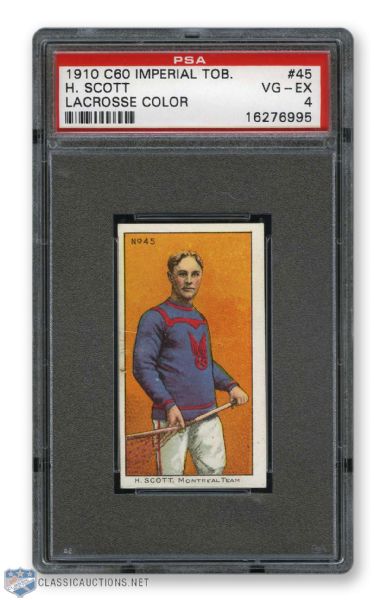 1910-11 Imperial Tobacco C60 #45 Henry Scott RC - Graded PSA 4