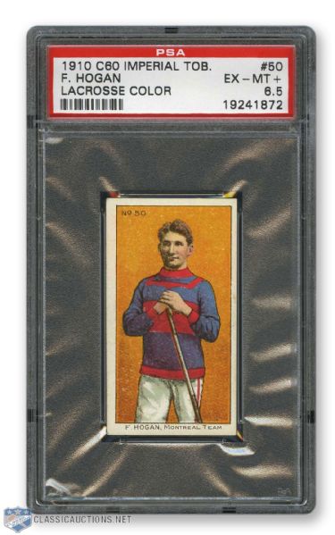 1910-11 Imperial Tobacco C60 #50 Frank Hogan RC - Graded PSA 6.5 - Highest Graded!