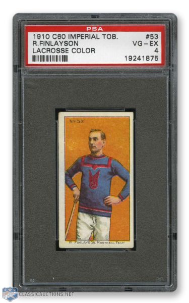 1910-11 Imperial Tobacco C60 #53 Roddy Finlayson RC - Graded PSA 4