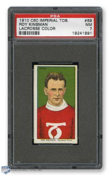 1910-11 Imperial Tobacco C60 #69 Roy Kinsman RC - Graded PSA 7 - Highest Graded!