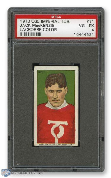 1910-11 Imperial Tobacco C60 #71 Jack MacKenzie RC - Graded PSA 4