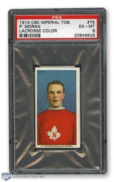 1910-11 Imperial Tobacco C60 #75 HOFer Patrick "Paddy" Moran RC - Graded PSA 6