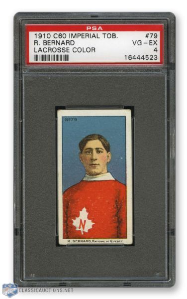 1910-11 Imperial Tobacco C60 #79 R. Bernard RC - Graded PSA 4