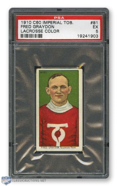 1910-11 Imperial Tobacco C60 #81 Fred Graydon RC - Graded PSA 5