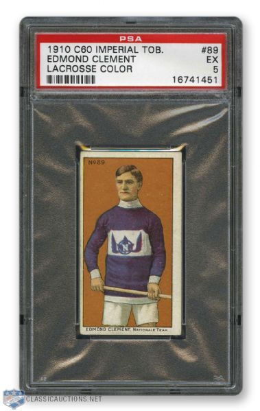 1910-11 Imperial Tobacco C60 #89 Edmond Clement RC - Graded PSA 5