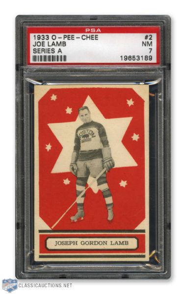 1933-34 O-Pee-Chee V304 #2 Joseph "Joe" Lamb RC - Graded PSA 7