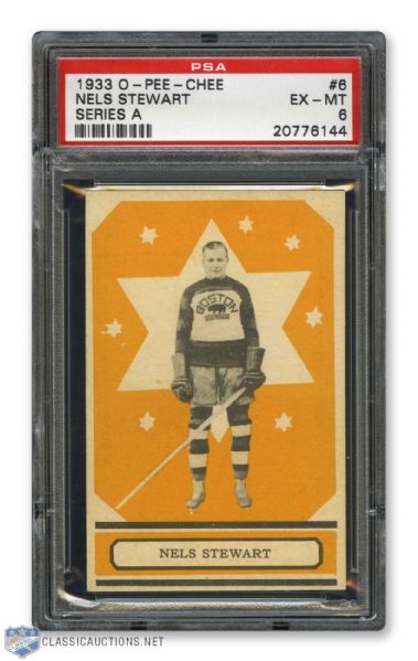 1933-34 O-Pee-Chee V304 #6 - HOFer Nelson "Old Poison" Stewart RC - Graded PSA 6