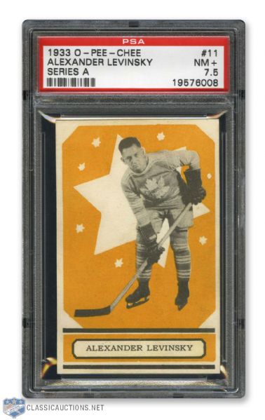 1933-34 O-Pee-Chee V304 #11 Alexander "Mine Boy" Levinsky RC - Graded PSA 7.5