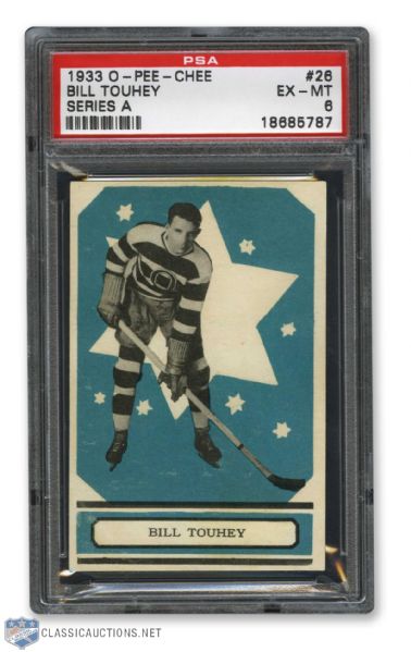 1933-34 O-Pee-Chee V304 #26 William "Bill" Touhey RC - Graded PSA 6