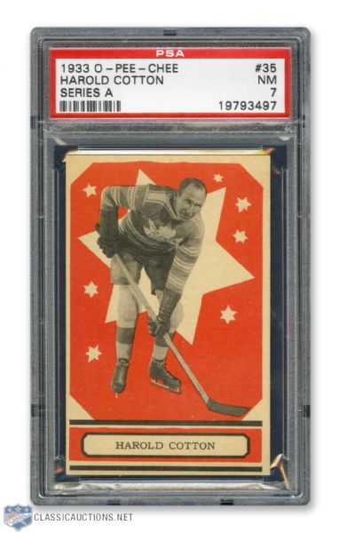 1933-34 O-Pee-Chee V304 #35 Harold "Baldy" Cotton RC - Graded PSA 7