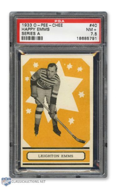 1933-34 O-Pee-Chee V304 #40 Leighton "Happy" Emms RC - Graded PSA 7.5