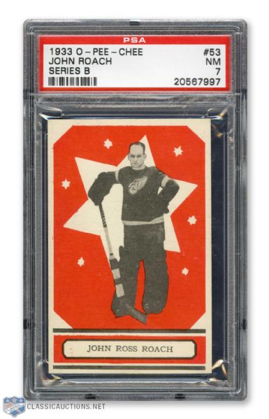 1933-34 O-Pee-Chee V304 #53 John Ross "Little Napoleon" Roach - Graded PSA 7 - Highest Graded!