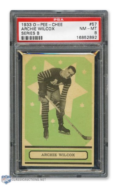 1933-34 O-Pee-Chee V304 #57 Archibald "Archie" Wilcox RC - Graded PSA 8