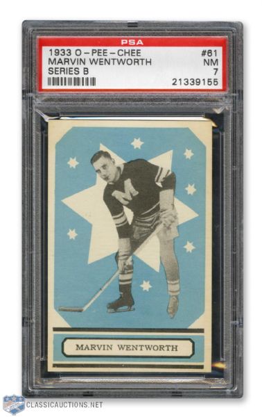 1933-34 O-Pee-Chee V304 #61 Marvin "Cy" Wentworth RC - Graded PSA 7