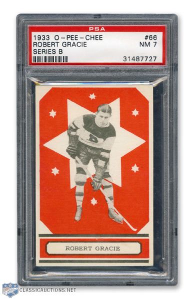 1933-34 O-Pee-Chee V304 #66 Robert "Bob" Gracie - Graded PSA 7