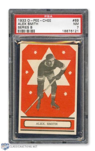 1933-34 O-Pee-Chee V304 #69 HOFer Reginald "Hooley" Smith - Graded PSA 7
