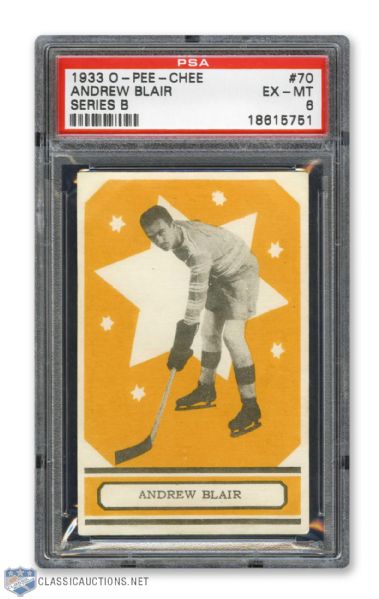 1933-34 O-Pee-Chee V304 #70 Andrew "Andy" Blair - Graded PSA 6 - Highest Graded!