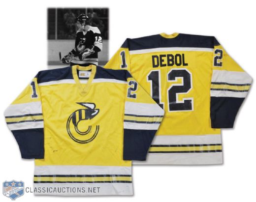 Dave Debols 1978-79 WHA Cincinnati Stingers Game-Worn Jersey - Nice Game Wear!