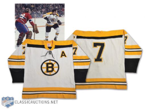 Phil Espositos 1969-71 Boston Bruins Game-Worn Alternate Captains Jersey