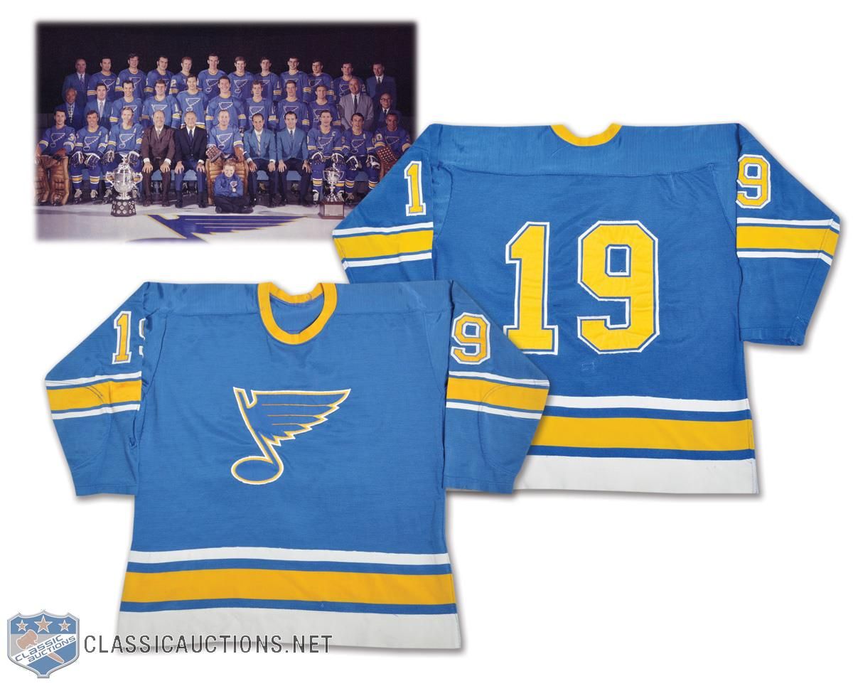 Lot Detail - St. Louis Blues 1969-72 #19 Game-Worn Jersey ...