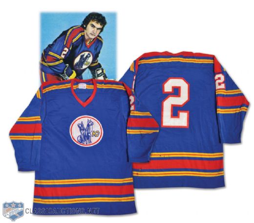 Jim McElmurys 1974-75 Kansas City Scouts Inaugural Season Game-Worn Jersey