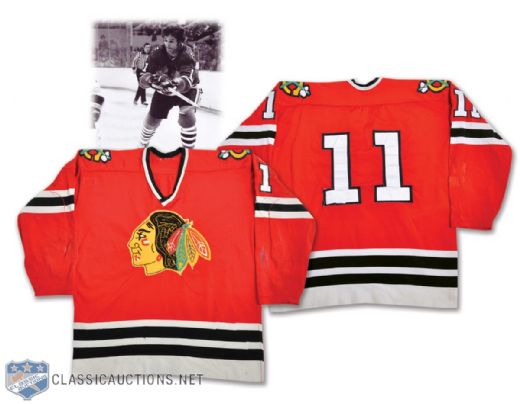 John Marks 1973-74 Chicago Black Hawks Game-Worn Jersey - Hammered!