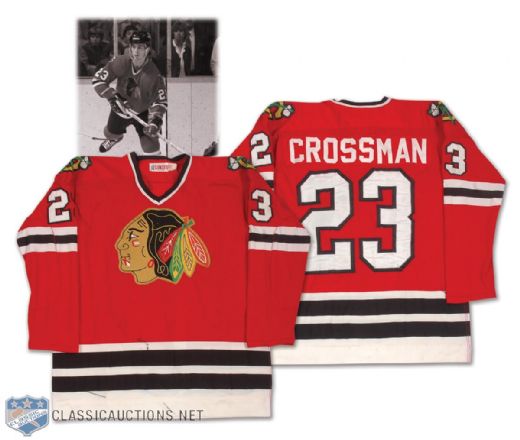 Doug Crossmans 1980-81 Chicago Black Hawks Game-Worn Rookie Jersey