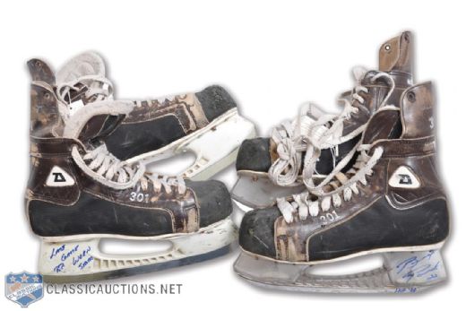 Brad Parks Mid-1980s Last Bruins and Red Wings Signed Game-Used Skates