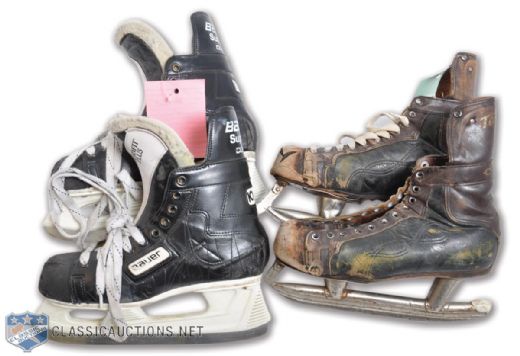 Marcel Dionnes Pre-NHL and Post-NHL Game-Used Skates