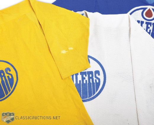 Edmonton Oilers 1980s Practice-Worn Jerseys Lot of 3