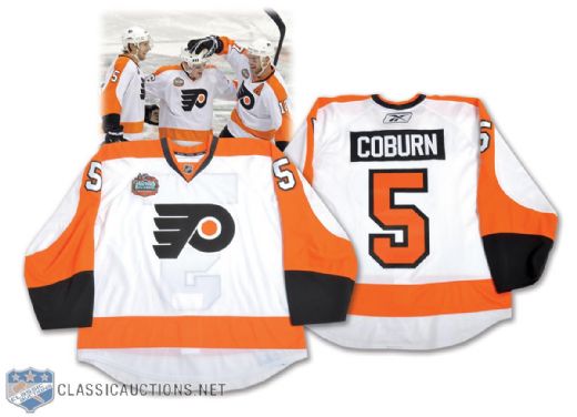 Braydon Coburns 2010 Winter Classic Philadelphia Flyers Game-Worn Jersey with LOA