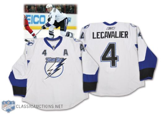 Vincent Lecavaliers 2007-08 Tampa Bay Lightning Game-Worn Alternate Captains Jersey