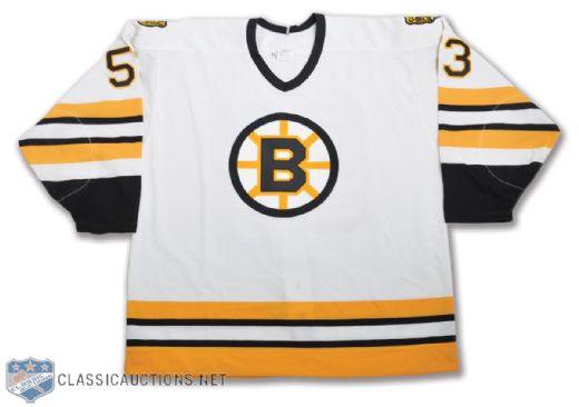 Scott Lindsays 1993-94 Boston Bruins Pre-Season Jersey