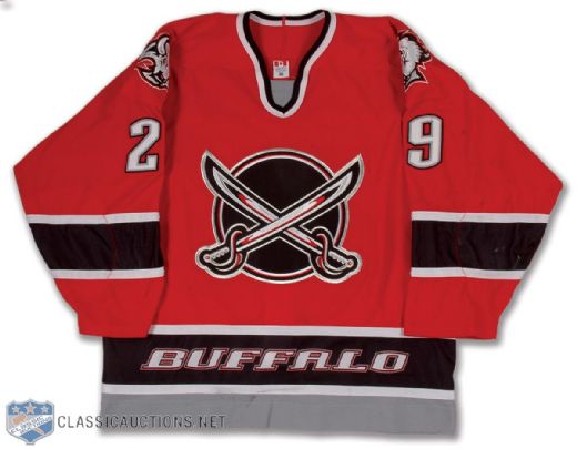 Vladimir Tsyplakovs 2000-01 Buffalo Sabres Game-Worn Alternate Jersey with Team LOA