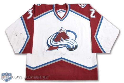 Riku Hahls 2002-03 Colorado Avalanche Game-Worn Playoffs Jersey with LOA