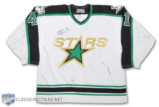 Brent Gilchrists Mid-1990s Dallas Stars Signed Game-Worn Jersey