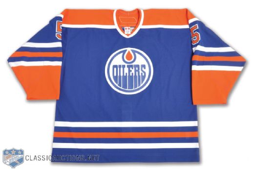 Ladislav Smids 2006-07 Edmonton Oilers Signed Game-Worn Blue Retro Jersey with LOA