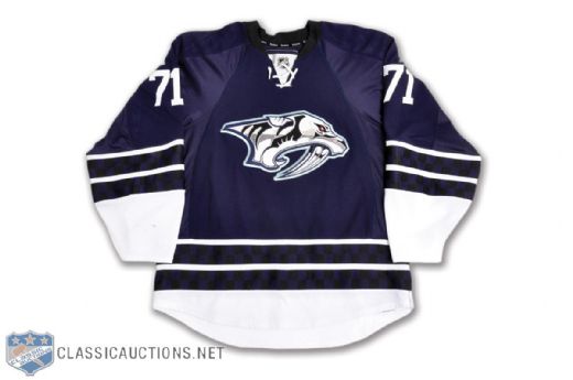 J.P. Dumonts 2010-11 Nashville Predators Game-Worn Jersey with LOA