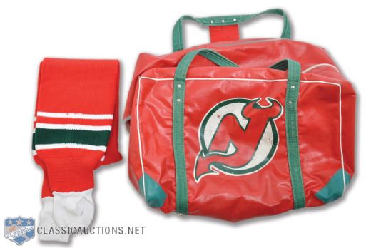 New Jersey Devils Game-Worn/Game-Issued Equipment Collection of 5