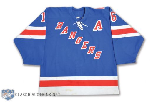 Mike Yorks 2001-02 New York Rangers Game-Worn Alternate Captains Jersey with 9/11 Patch and LOA