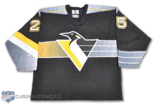 Dan Kesas 1998-99 Pittsburgh Penguins Game-Worn Jersey - Nice Game Wear!