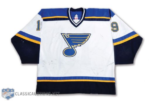 Scott Mellanbys 2001-02 St. Louis Blues Game-Worn Jersey